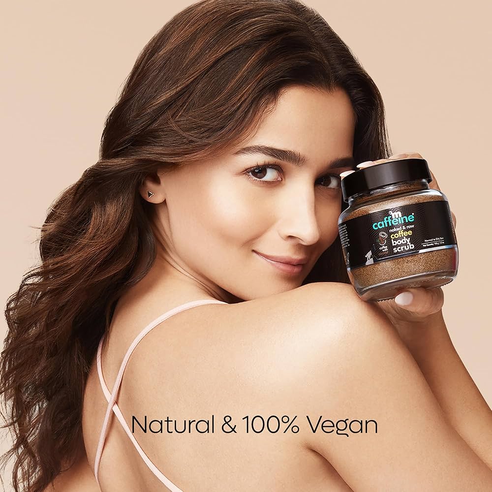 mCaffeine naked & raw coffee body scrub 100 gm