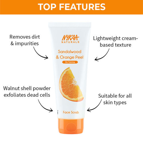 Nykaa Face Scrub Sandalwood & Orange Peel 100g